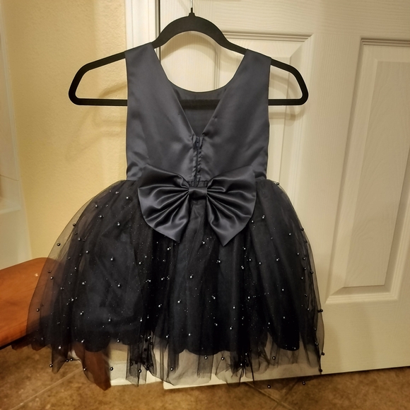 Elegant Navy Blue Kids Dress - Picture 4 of 4